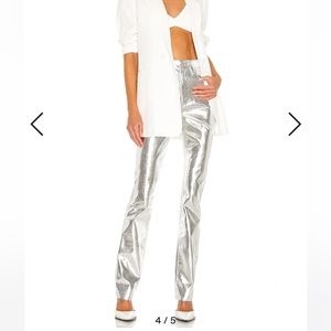 Weworewhat Metallic Silver - size 25 - High Rise Pants 🕺🛸